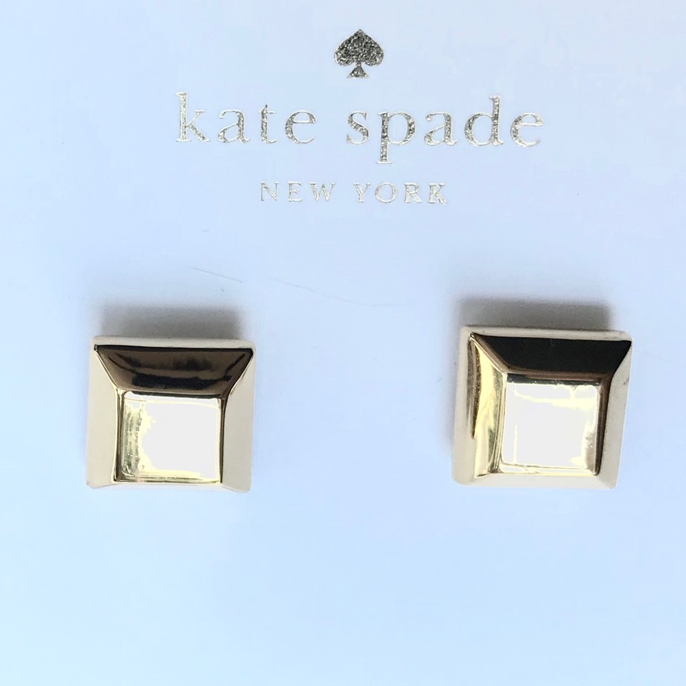 Kate ♠️ Gold Tone Big Dipper Stud Earrings - Picture 3 of 5